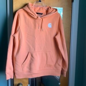 Carhartt hoodie light orange colored